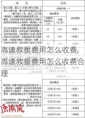 高速救援费用怎么收费,高速救援费用怎么收费合理