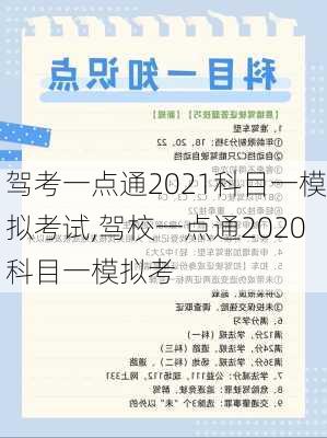 驾考一点通2021科目一模拟考试,驾校一点通2020科目一模拟考