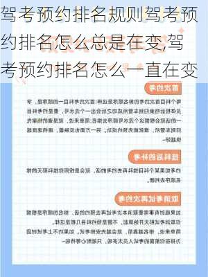 驾考预约排名规则驾考预约排名怎么总是在变,驾考预约排名怎么一直在变