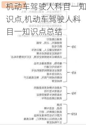 机动车驾驶人科目一知识点,机动车驾驶人科目一知识点总结