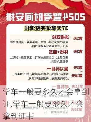 学车一般要多久才会拿到证,学车一般要多久才会拿到证书